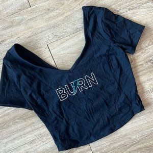Burn Boot Camp Crop Tee Size Large